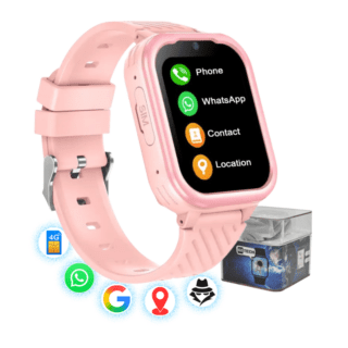 smartwatch copii roz cu SIM 4G WhatsApp si GPS GITECH G39