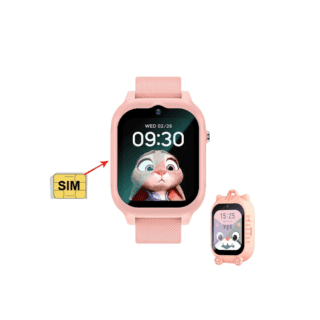 smartwatch copii roz 4G cu cartelă SIM localizare GPS apeluri video GITECH K10