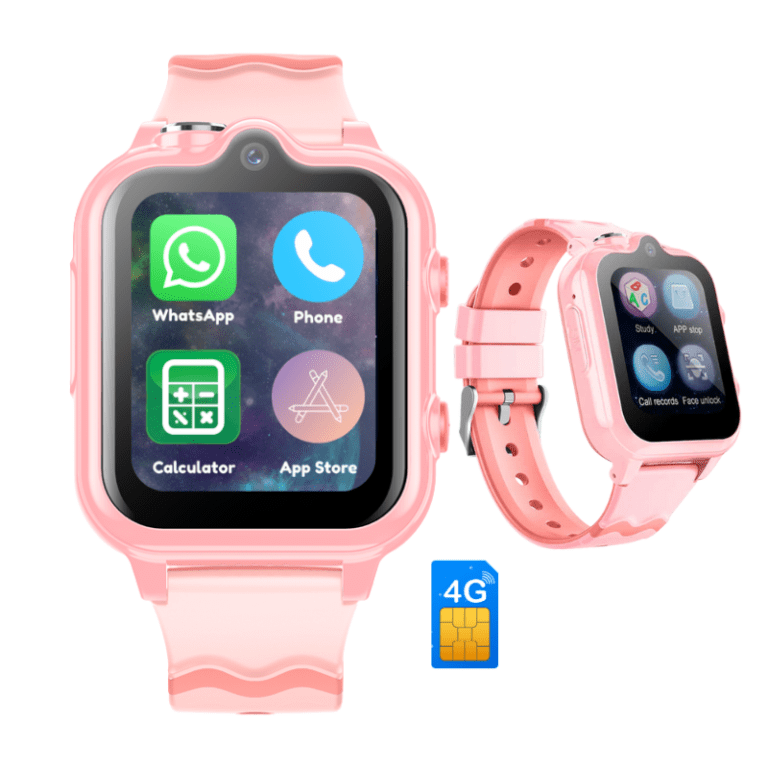 GITECH D35 Smartwatch Negru – Apeluri Video, GPS și WhatsApp cu Cartelă SIM