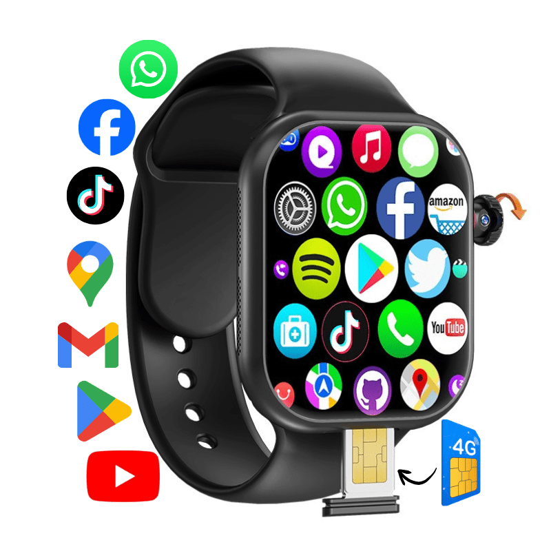 Smartwatch GITECH Vision Pro Negru Ceas cu cartela LTE