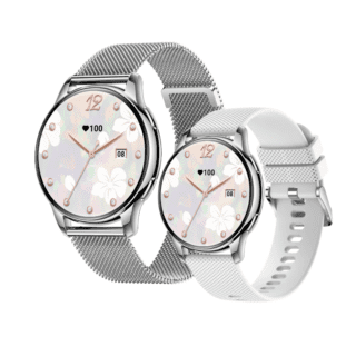 Smartwatch damă GITECH® Luna cu monitorizare puls, tensiune, oxigen și somn