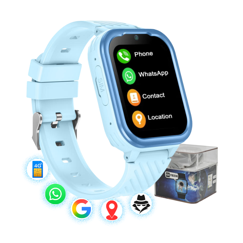Ceas Smartwatch pentru Copii cu WhatsApp și Cartelă SIM, GPS
