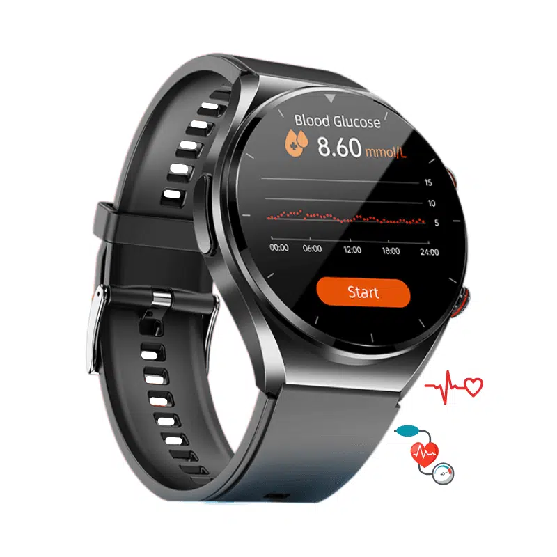 1 H09 Pro Smartwatch cu Masurare a Glicemiei, ECG, Tensiunii Arteriale, SpO2, Termometru, GITECH® H09 Pro, Conectare Bluetooth Apeluri, Notificari & Media - imagine 1