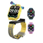Smartwatch Copii cu Cartela Sim, GPS, WhatsApp, YouTube si Google Play, Conectare 4G, Wi-Fi, Bluetooth, Apel Video-Vocal, Compatibil Android / iOS, Doua Camere, Snur Inclus, Galben