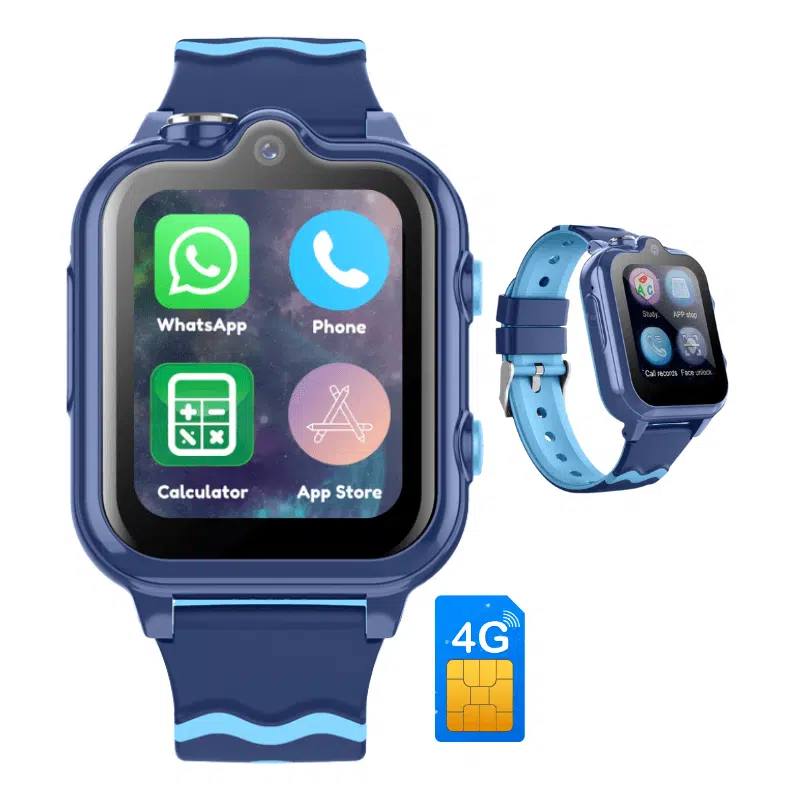 Smartwatch GITECH D35 cu Cartela SIM, GPS si WhatsApp Albastru Smartwatch Copii cu Cartelă SIM, GPS, WhatsApp, Wi-Fi, Apeluri Video, Mod Ascultare-Foto Spion, SOS, Control Aplicații, GITECH® D35 Pro, Albastru - imagine 1