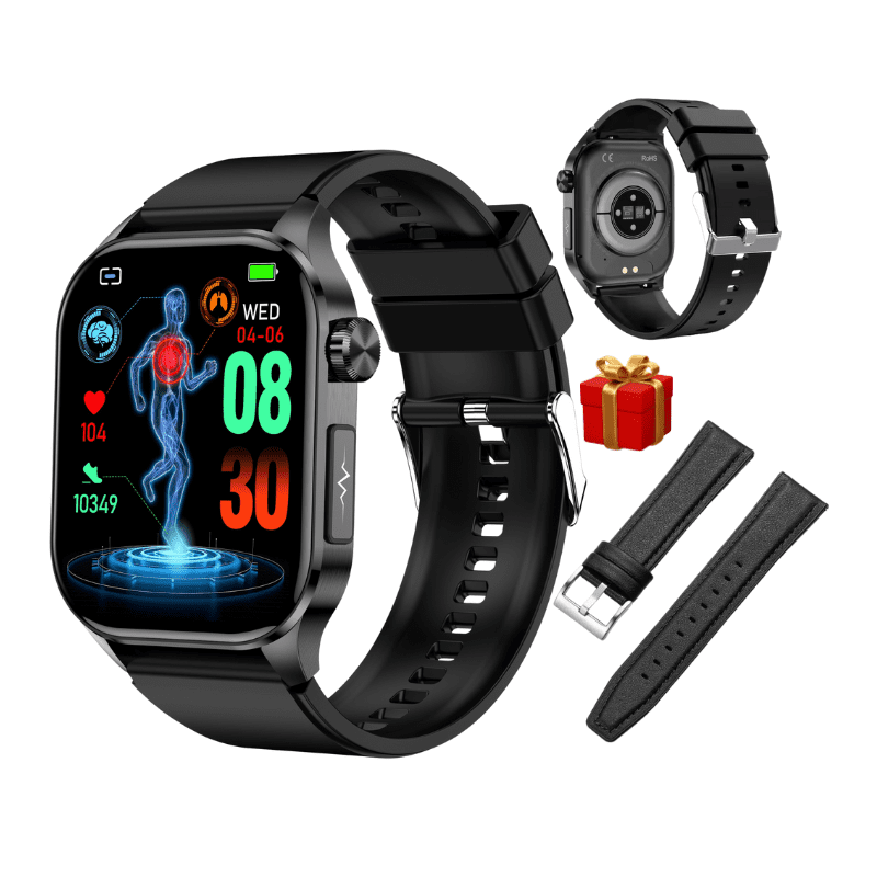 Smartwatch cu Masurare Glicemie, ECG, Tensiune Arteriala, HRV